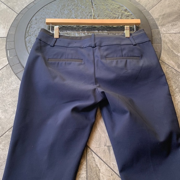 Ann Taylor Navy with black trim tuxedo style pants - Picture 4 of 10